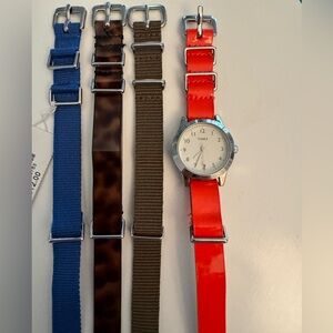 Timex for J.Crew watch with 4 strap options